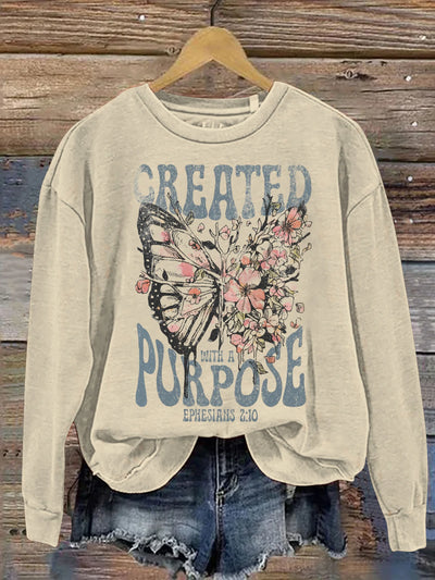 Created with A Purpose  Faith Outfit Casual Sweatshirt