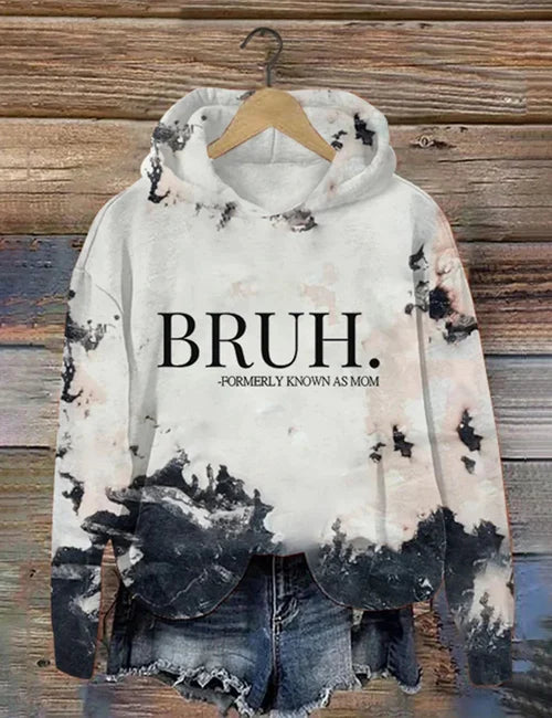 Women's Bruh Formerly Known As Mom Print Hoodie