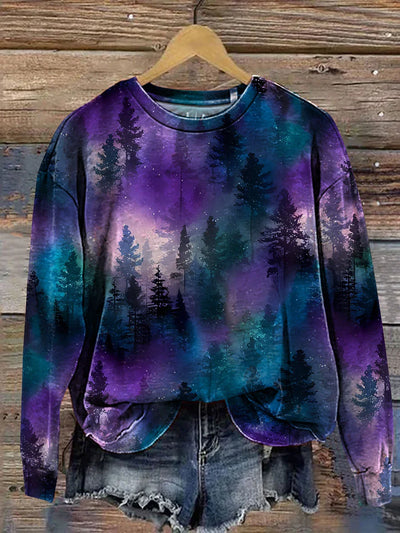 Women's Forest Art Print Sweatshirt
