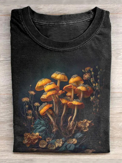 Halloween Mushroom Gothic Plant Artistic T-Shirt