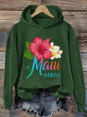 Women's Maui Strong Print Hoodie Long Sleeve Sweatshirt