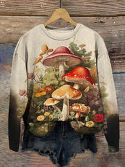 Vintage Mushrooms Art Print Casual T-Shirt