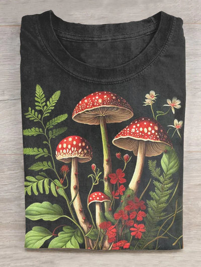Botanical Mushrooms Witchcraft Art T-Shirt