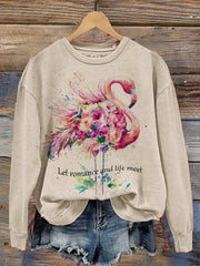 Casual Fashion Flame Bird Print Sweatshirt