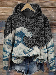 The Great Wave off Kanagawa Inspired Japanese Art Hoodie