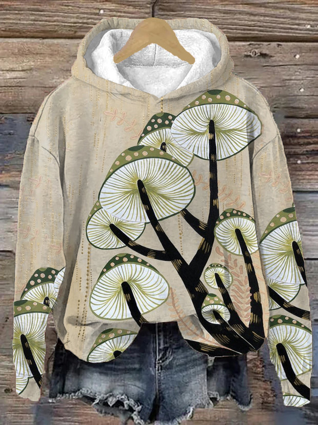 Women's Magic Mushroom Art Graphic Printed Hoodie