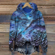 Beautiful Cosmos Night Print Hoodie