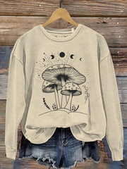 Magic Mushroom Art Design Print Casual Sweatshirt