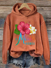 Women's Maui Strong Print Hoodie Long Sleeve Sweatshirt