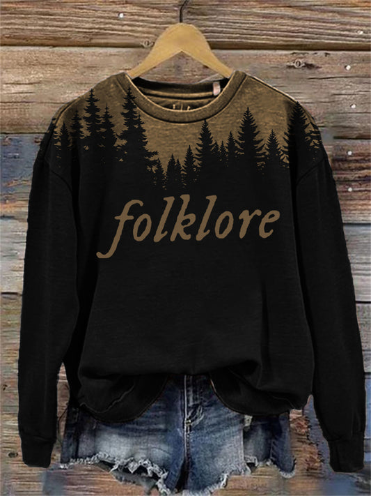 Folklore Forest Silhouette Washed Sweatshirt
