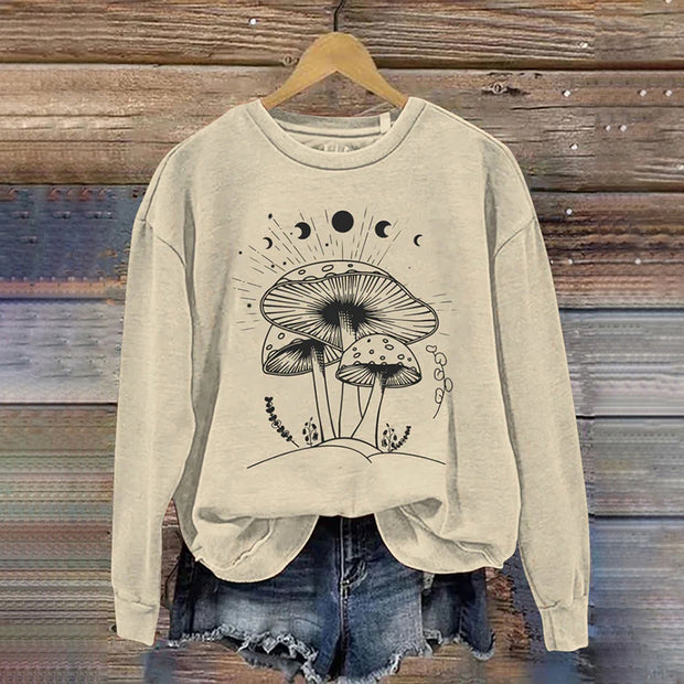 Magic Mushroom Art Design Print Casual Sweatshirt