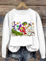 Women's Carnival Print Long Sleeve Sweatshirt