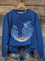 Women's Forest Fox Print Casual Sweatshirt