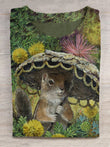 Unisex Field Squirrel Casual Print Crew Neck T-Shirt