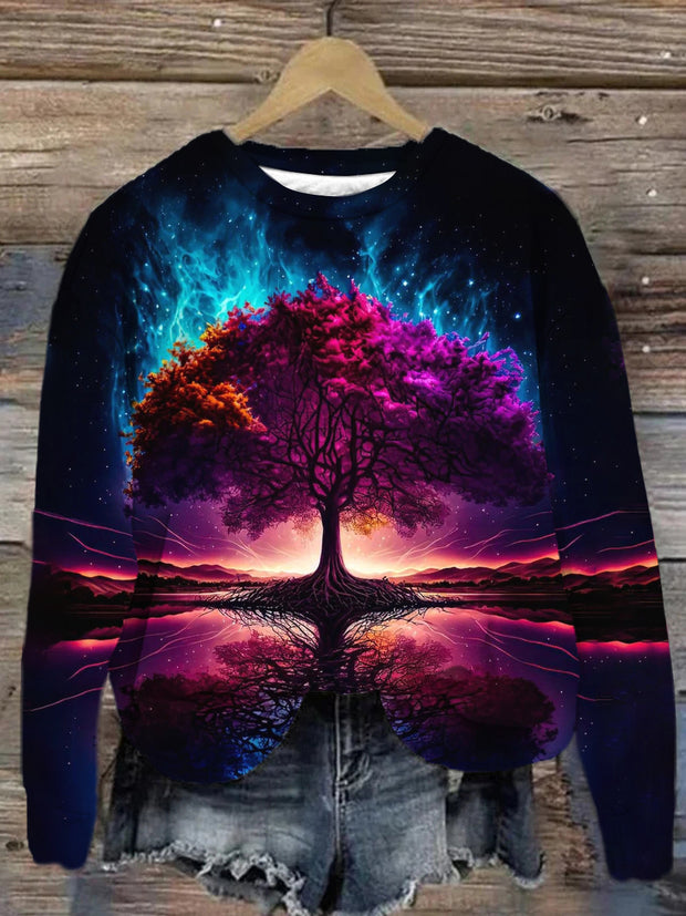 Unisex Tree of Life Art Abstract Print Sweatshirt