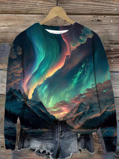 Unisex Landscape Art Abstract Print Sweatshirt