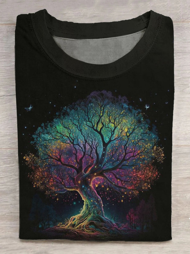 Unisex Tree Art Abstract Print T-Shirt