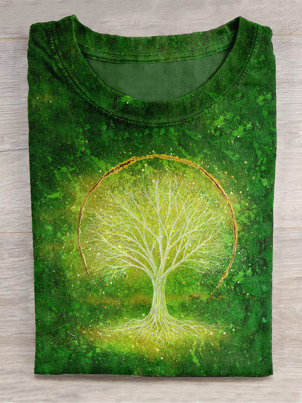 Yggdrasil art print unisex crew neck T-shirt